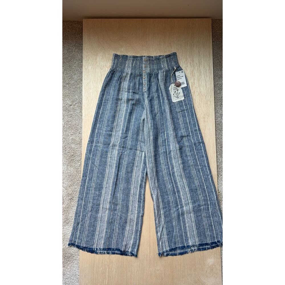 Indigo Rein Resort Linen Blend Striped Pants